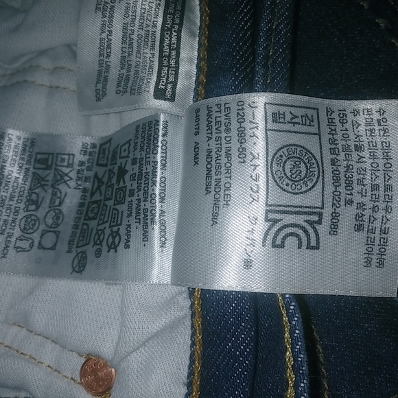 Levis 501 Mens 54x30 Dark Wash Straight Button Fly  Jeans - Picture 2 of 15